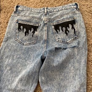 Painted pacsun mom jeans